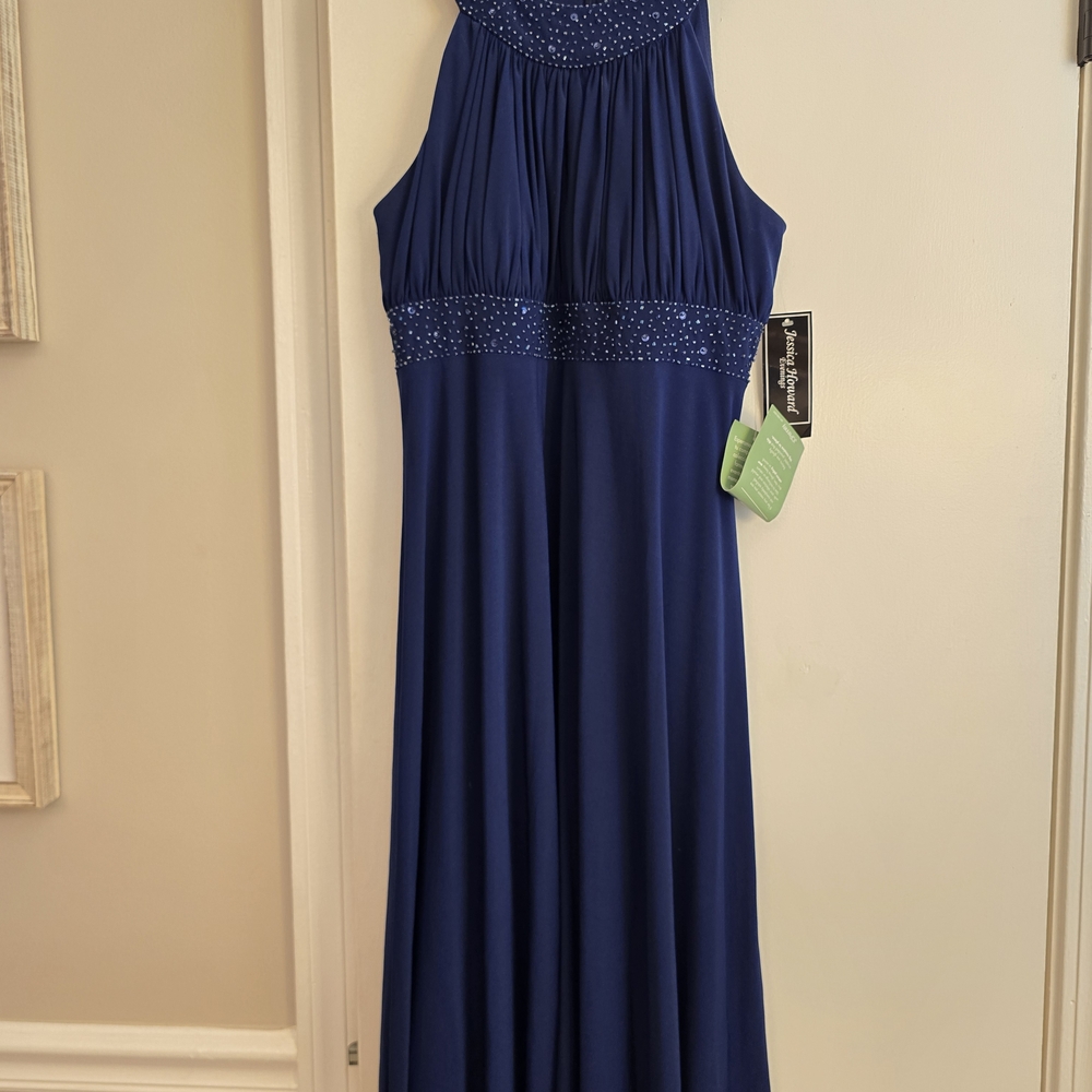 Jessica Howard Navy Maxi Dress with Sparkle Detail